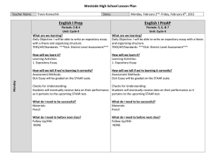 Cycle 4 Week 5 Lesson Plans
