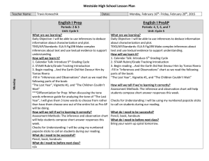 Cycle 5 Week 1 Lesson Plans