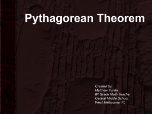 Pythagorean Theorem Notes