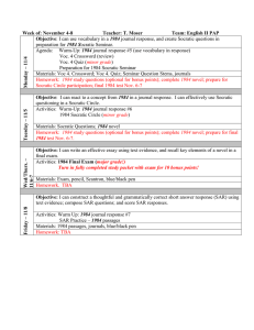 Week 11 Lesson Plans