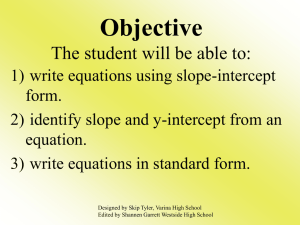 Slope-Intercept PPT