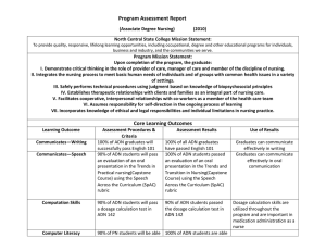 Program Assessment Report  (Associate Degree Nursing) (2010)