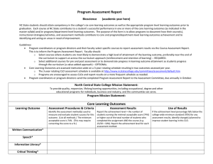Program Assessment Report  Bioscience (academic year here)