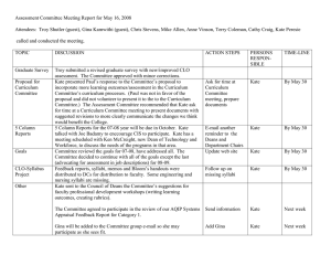 Assessment Committee Meeting Report for May 16, 2008