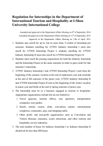 Regulations for Implementation of International Internships for Students of International College at I-Shou University