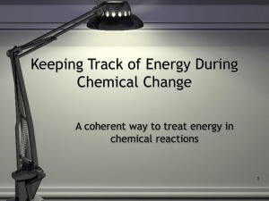 Energy in Chemical reactions