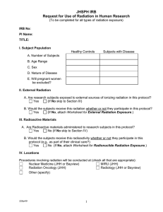 JHSPH IRB radiation review form