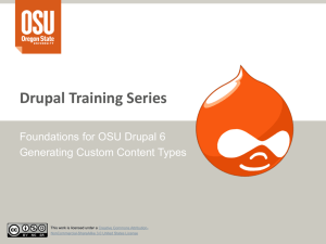Download OSU Drupal 6 Generating Custom Content Types Powerpoint