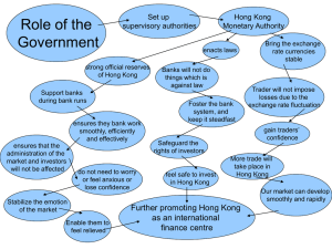 Role of the Government Set up Hong Kong