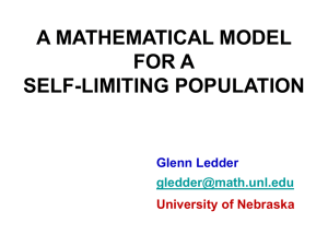 A Mathematical Model for a Self-Limiting Population