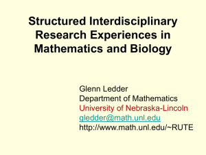 R esearch for U ndergraduates in T heoretical E cology