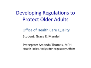 Developing Regulations to Protect Older Adults