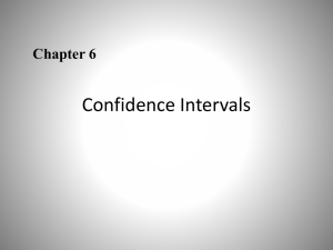 Confidence Intervals Chapter 6