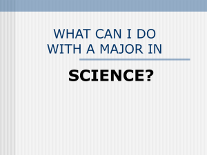What Can I Do With a Major in: Science