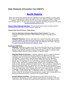 North Dakota Wetland Regulation