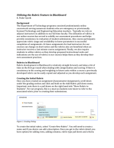 Blackboard Rubric: A tool to make grading easier