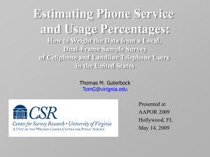 Estimating Phone Service and Usage Percentages: