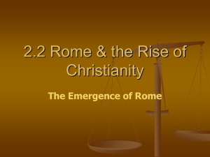 2.2- Rome and the Spread of Christianity