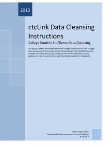 ctcLink data cleansing instructions
