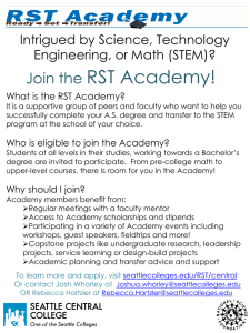 RST Academy! Join the Intrigued by Science, Technology Engineering, or Math (STEM)?