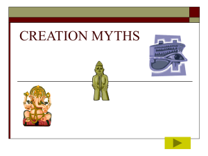 Lec #2 Creation Myths