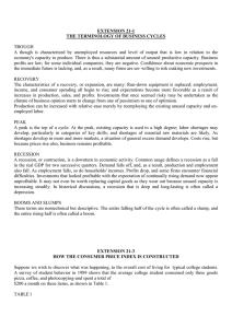 EXTENSION 21-1 THE TERMINOLOGY OF BUSINESS CYCLES  TROUGH