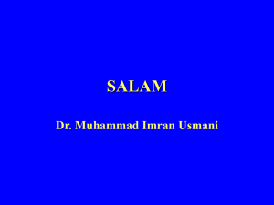 SALAM Dr. Muhammad Imran Usmani