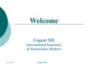 Welcome Cogent ME International Insurance &amp; Reinsurance Brokers