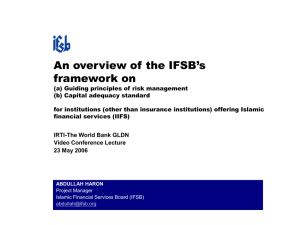 An overview of the IFSB’s framework on