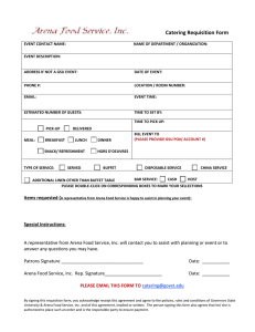 Catering Requisition Form