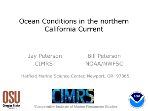 Ocean Conditions (Jay Peterson - Oregon State University)