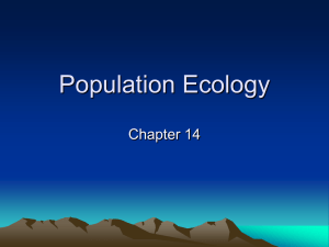 population ecology - ch 14