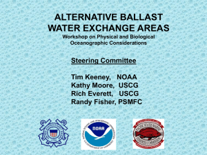 Alternate Ballast Water Exchange Areas: Workshop on Physica and Biological Oceanographic Considerations