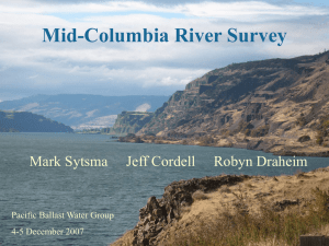 Middle Columbia River ANS Final Report, Mark Sytsma, Portland State University