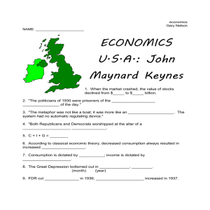 ECONOMICS U.S.A.: John Maynard Keynes