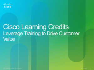 Cisco Learning Credit Presentation for Cisco Learning Partners