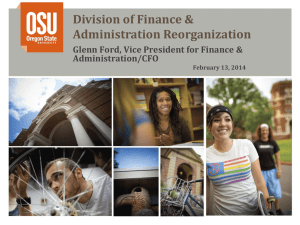 Division of Finance Administration Reorganization