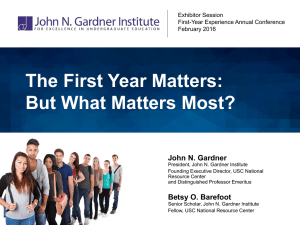 E-22 The First Year Matters But What Matters Most JNGI