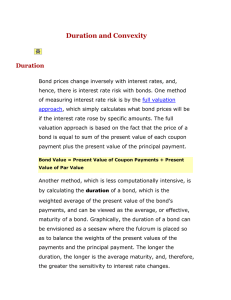 Duration and Convexity Duration