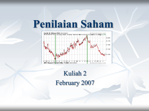 Penilaian Saham Kuliah 2 February 2007