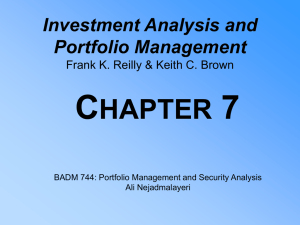 C 7 HAPTER Investment Analysis and