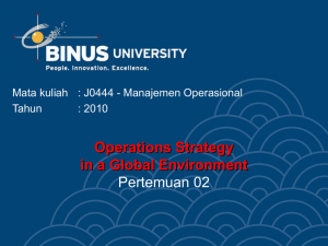 Operations Strategy in a Global Environment Pertemuan 02