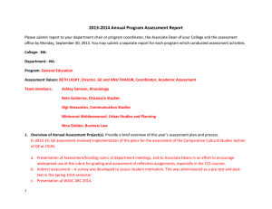 GE 2013-14 Assessment Report