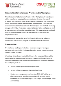 Introduction to Sustainable Practice in the Workplace