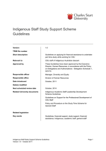 Indigenous Staff Study Support Scheme 2