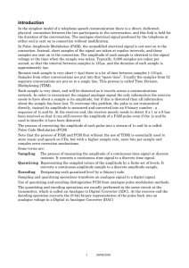 Communication Systems - PCM and Sampling Notes