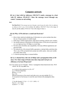 computer network - model test paper