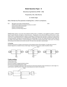 Manufacturing machines - model paper II