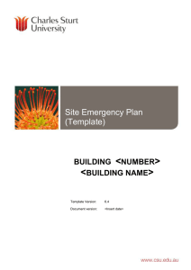 ite Emergency Plan (Template)