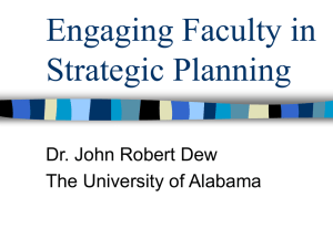 Engaging Faculty in Strategic Planning (Ppt.)